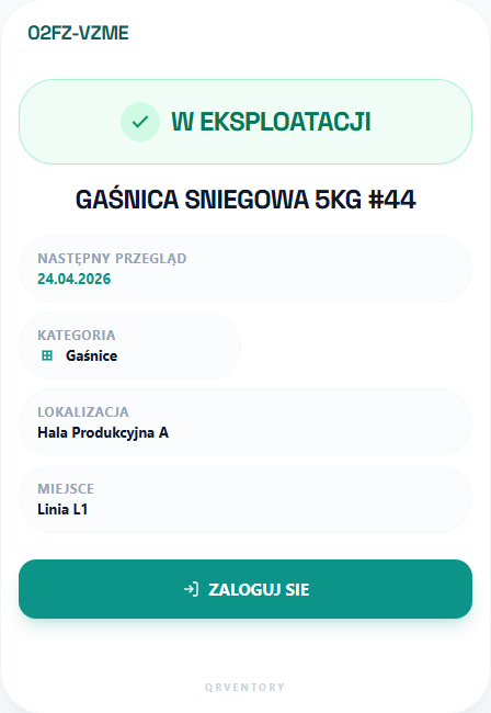 QRventory - skanowanie kodu QR